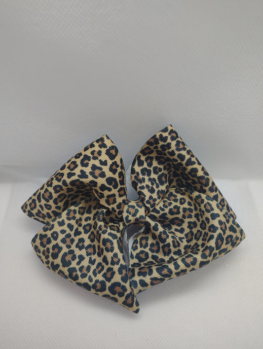 Big Cheetah Print Hair Bow