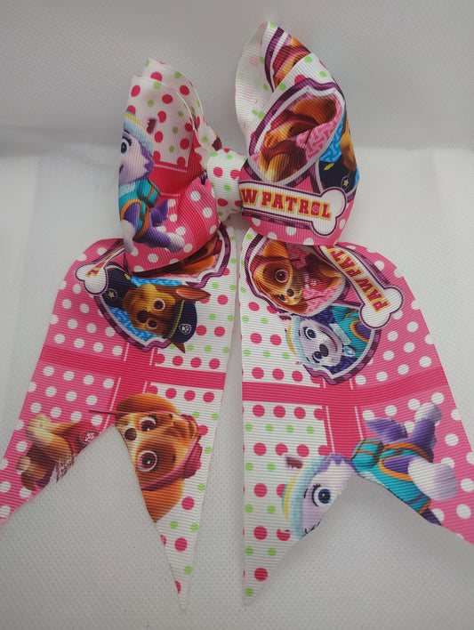 Pink & Blue Character Hair Bow