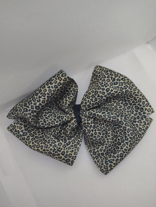 Small Cheetah Print Hair Bow